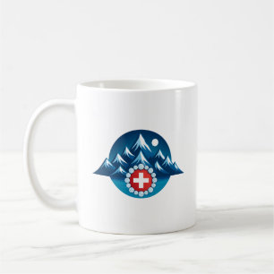 Swiss Alps Illustration Coffee Mug