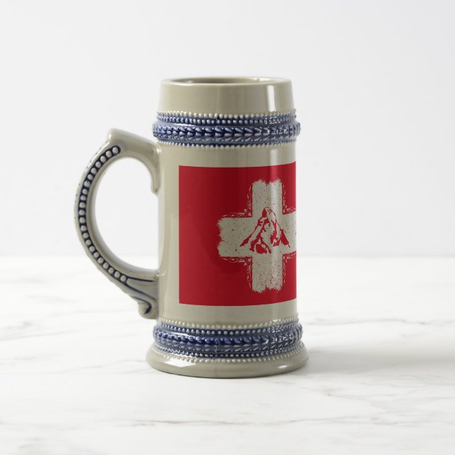 Swiss Alps Matterhorn - Switzerland  Beer Stein (Left)