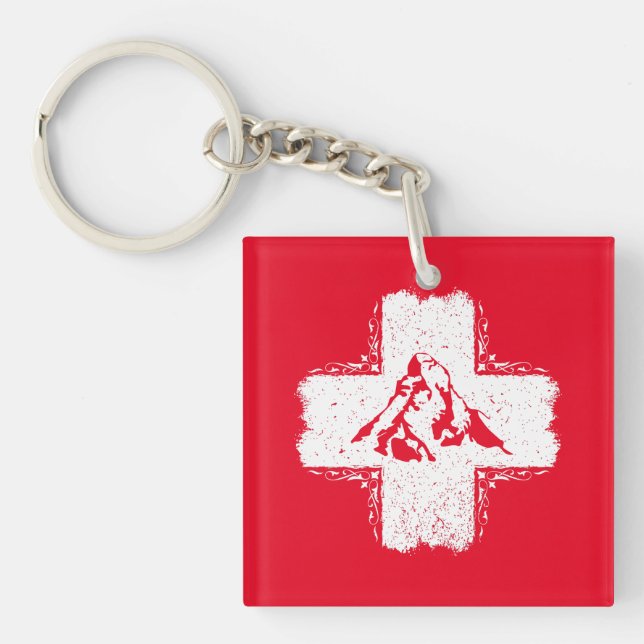 Swiss Alps Matterhorn - Switzerland  Key Ring (Front)