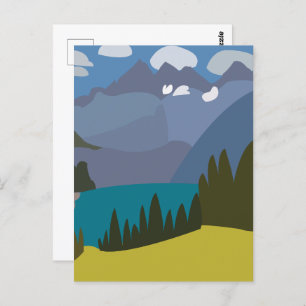 Swiss Alps Mountain Lake Postcard