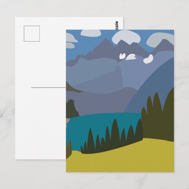 Swiss Alps Mountain Lake Postcard (Front/Back)