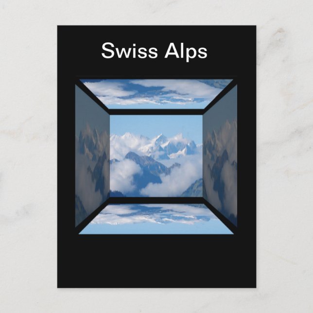 Swiss Alps with Clouds by Celeste Sheffey Postcard (Front)
