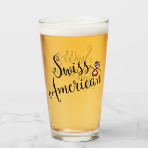 Swiss American Entwined Hearts Glass