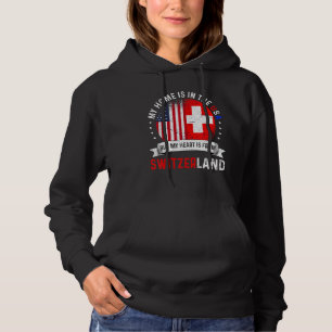 Swiss American Patriot Heart Is From Switzerland F Hoodie