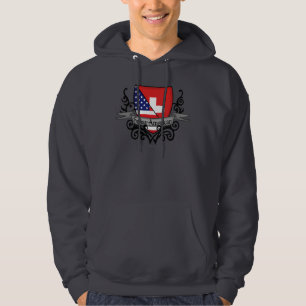 Swiss-American Shield Flag Hoodie