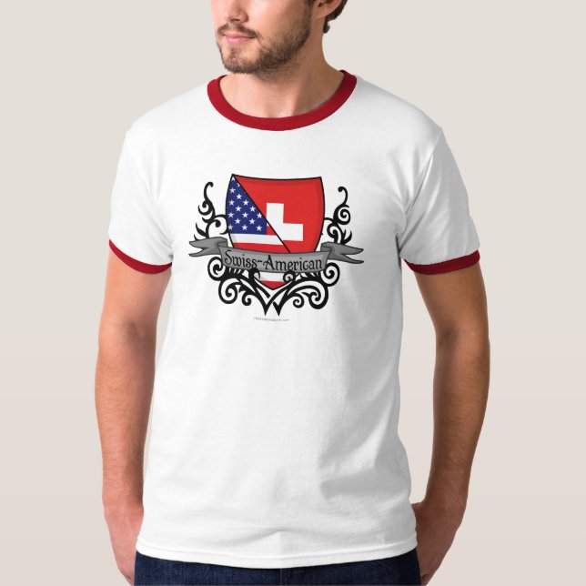Swiss-American Shield Flag T-Shirt (Front)