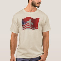 Swiss-American Waving Flag