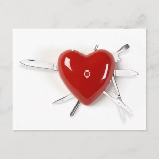 Swiss Army Heart Postcard