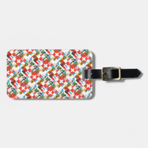 Swiss cantonial flags luggage tag
