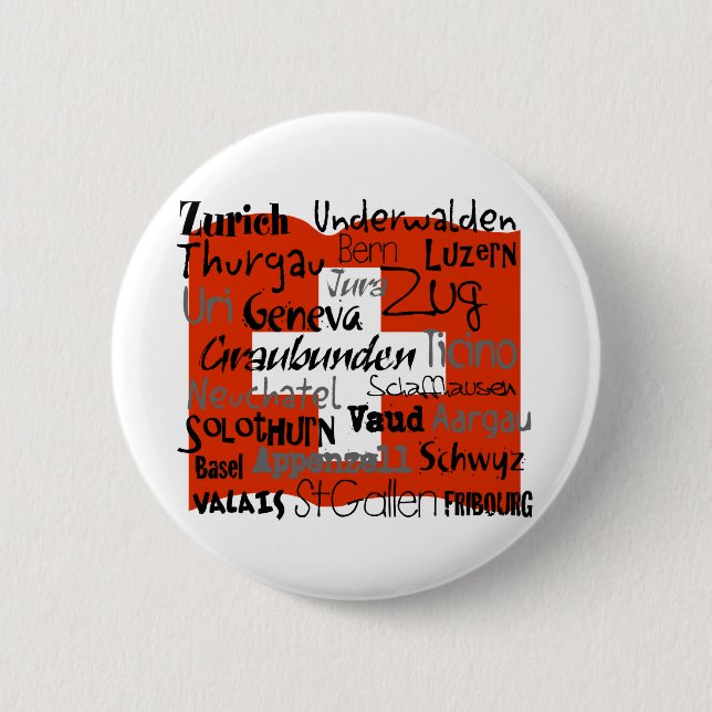 Swiss Cantons Button (Front)