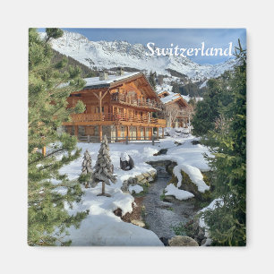 Swiss chalet magnet