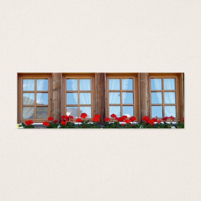 Swiss Chalet Window photo bookmark set (Front)