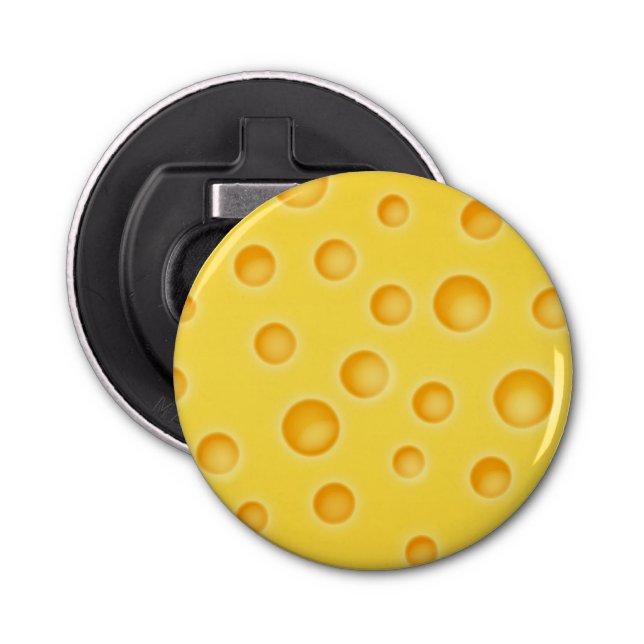 Swiss Cheese Cheezy Texture Pattern Bottle Opener (Front)