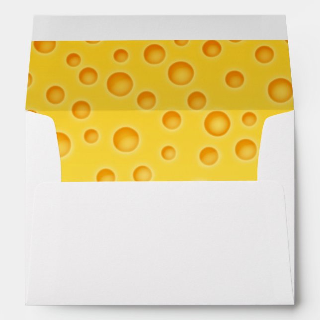 Swiss Cheese Cheezy Texture Pattern Envelopes (Back (Bottom))
