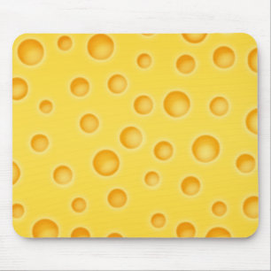 Swiss Cheese Cheezy Texture Pattern Mouse Pad