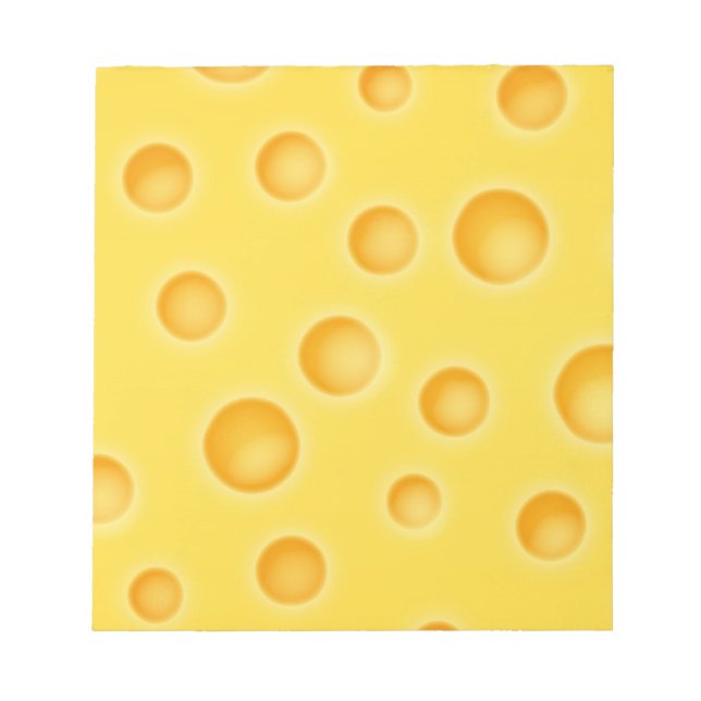 Swiss Cheese Cheezy Texture Pattern Notepad (Front)