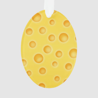 Swiss Cheese Cheezy Texture Pattern Ornament