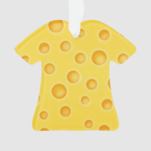 Swiss Cheese Cheezy Texture Pattern Ornament