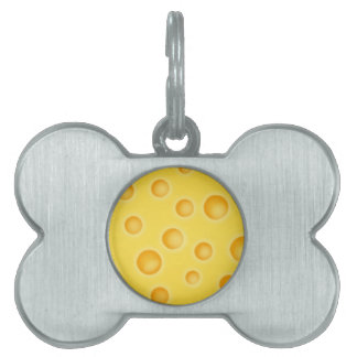 Swiss Cheese Cheezy Texture Pattern Pet Tag