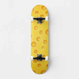 Swiss Cheese Cheezy Texture Pattern Skateboard