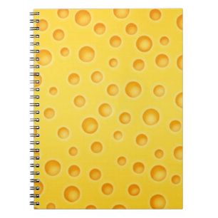 Swiss Cheese Cheezy Texture Pattern Spiral Notebook