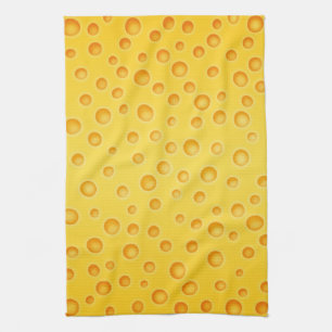 Swiss Cheese Cheezy Texture Pattern Tea Towel