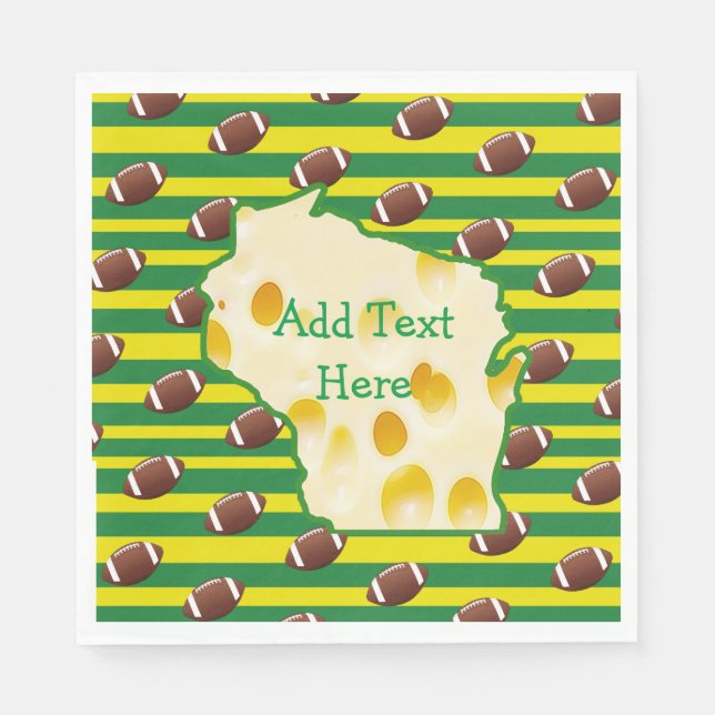 Swiss Cheese Head Wisconsin Party Napkins (Front)