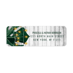Swiss Cheese Leaf String Lights Lace Gold Address