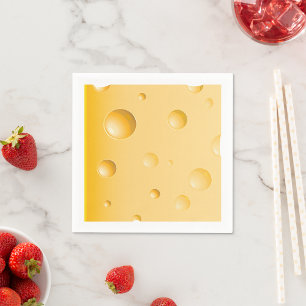 Swiss Cheese Slice Yellow Gruyere Napkin