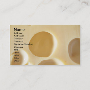 SWISS CHEESE SURFACE TEXTURE CREAM  CIRCLES HOLES BUSINESS CARD