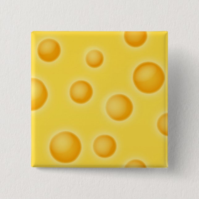 Swiss Cheese Vector Design for cheese lover 15 Cm Square Badge (Front)
