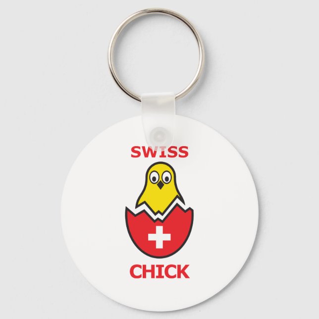 Swiss Chick Key Ring (Front)
