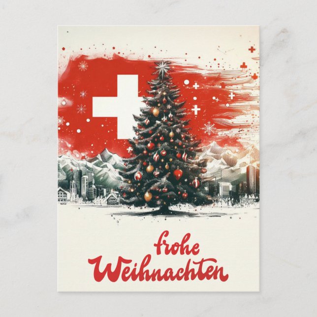 SWISS christmas Postcard (Front)