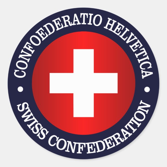 Swiss Confederation Classic Round Sticker (Front)