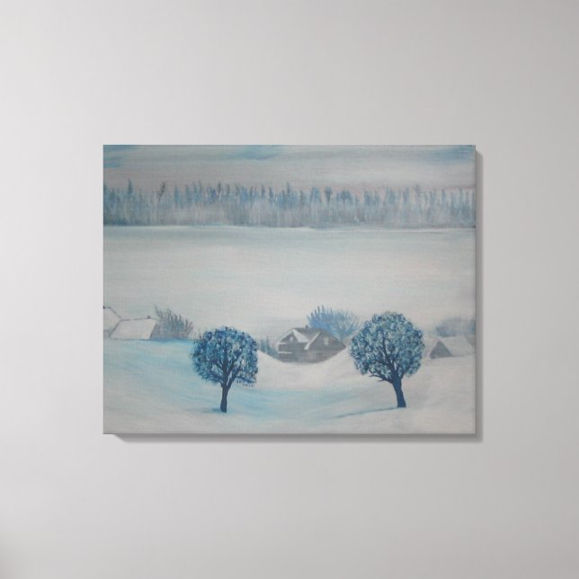 Swiss Countryside Opus 1 Winter Canvas Print (Front)