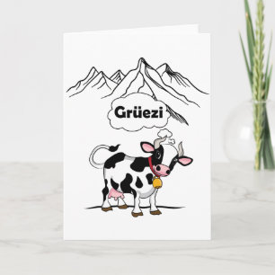 Swiss Cow - Grüezi - Switzerland Travel Card