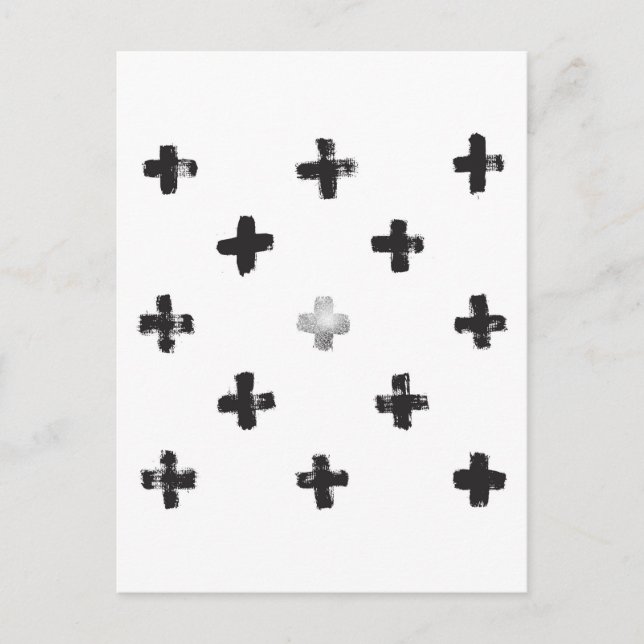 Swiss Cross Pattern Postcard (Front)