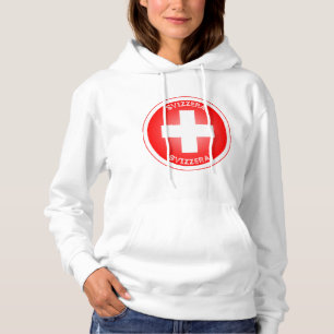 Swiss Cross Svizzera Circle Shape Hoodie