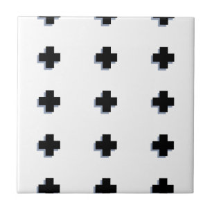 Swiss Crosses Modern Scandinavian Design Tile