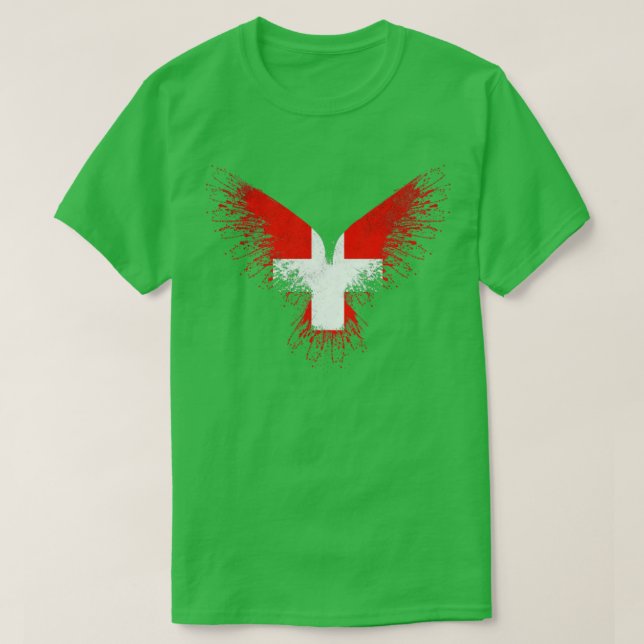 Swiss Eagle Flag T-Shirt (Design Front)