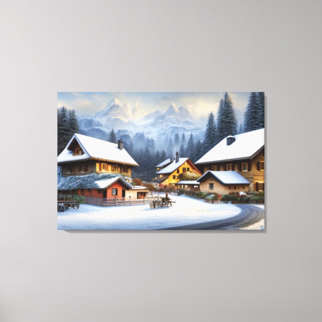 Swiss Farmhouse Canvas Print (Front)