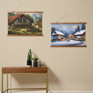 Swiss Farmhouse Hanging Tapestry
