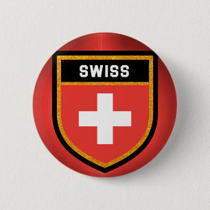 Swiss Flag 6 Cm Round Badge