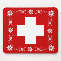 Swiss flag and edelweiss 2