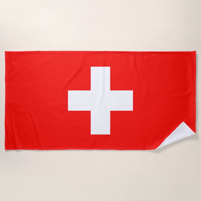 Swiss flag beach towel (Front)