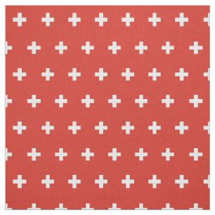 Swiss flag fabric