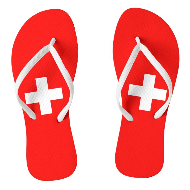 Swiss flag jandals (Footbed)