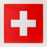 Swiss Flag Jigsaw Puzzle<br><div class="desc">This design features the flag of Switzerland (officially the Swiss Confederation), which is a landlocked country in the middle of Europe. It is a federal republic, divided into 26 cantons; its capital city is Bern, while its largest city is Zurich. The country borders Germany to the north, Austria and Lichtenstein...</div>