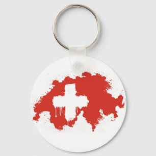 Swiss Flag Key Ring