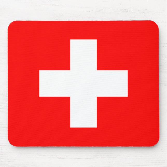 Swiss Flag Mouse Pad (Front)